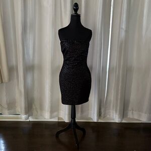 BEBE Black Strapless Dress